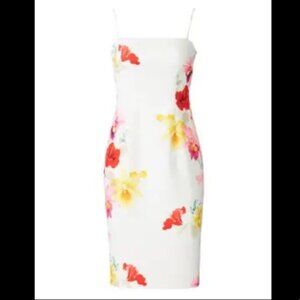 Black Halo Size 0 Jackie O Floral Floral Strappy Bodycon Dress